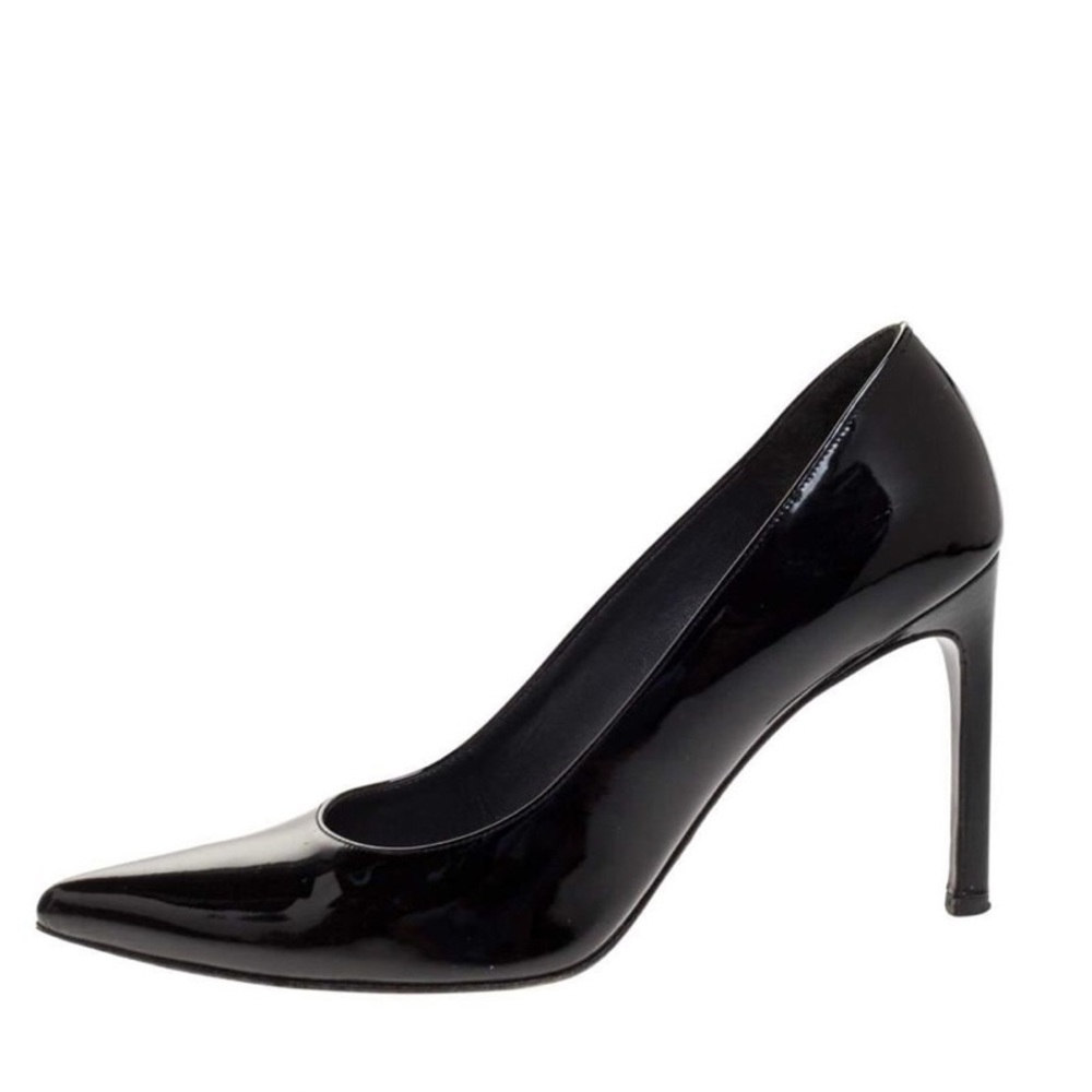 Stuart Weitzman Heist Black Patent Pumps sz 7 NEW